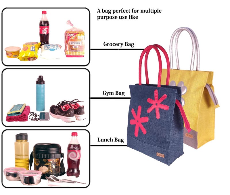 FOONTY Daily Use Tote Bag/Grocery Bag/Gym Bag/Lunch Bag(MultiColor,FAB-33B) - Image 3