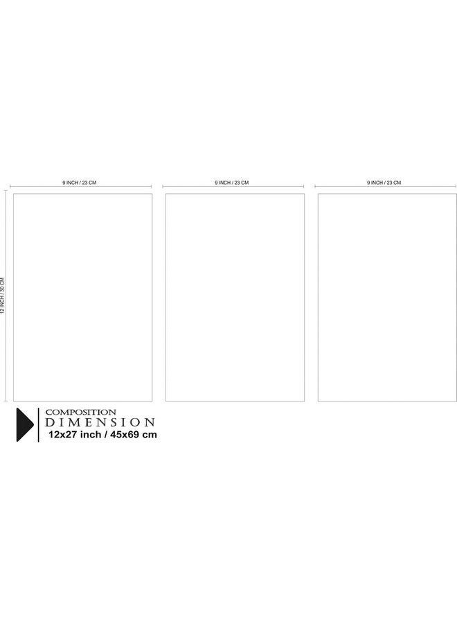 SAF paintings Set of 3 Seven Horses Running White Sunset Beautiful UV Coated Home Decorative Large Panel Mdf Wall Painting for living Room 27 Inch X 12 Inch SANFC32114 - Image 3