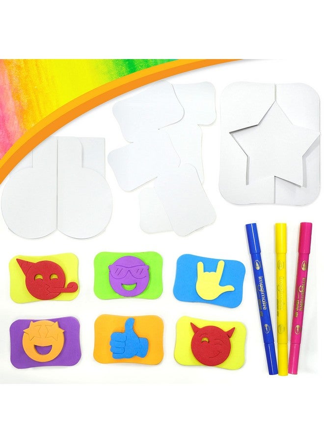 إيماجيميك مجموعة تلوين وختم إيماجيميك ستامب آرت سمايلي للبنات والأولاد من سن 3 سنوات فما فوق - Image 2