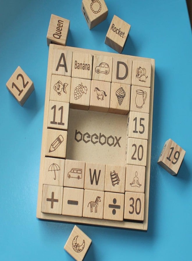 Beebox Wooden Learning Education Game for Kids,Activity Toys for Toddlers & Preschoolers - Fun with Alphabets,Numbers,Spelling & Animals - Image 4