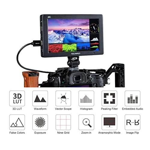 FEELWORLD T7 Plus 7 3D LUT OnCamera Field Monitor with 4K HDMI InputOutput IPS 1920x1200 Rugged Aluminum Housing - Image 3