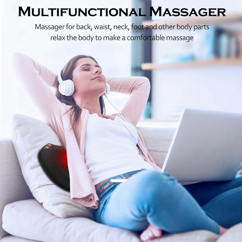 Papillon Back Massager,Shiatsu Neck Massager for Pain Relief,Electric Shoulder Foot Massage Pillow with Heat,Gifts for Mothers Day,Christmas Gifts for Women/Men,Deep Tissue Kneading for Waist,Legs - Image 2