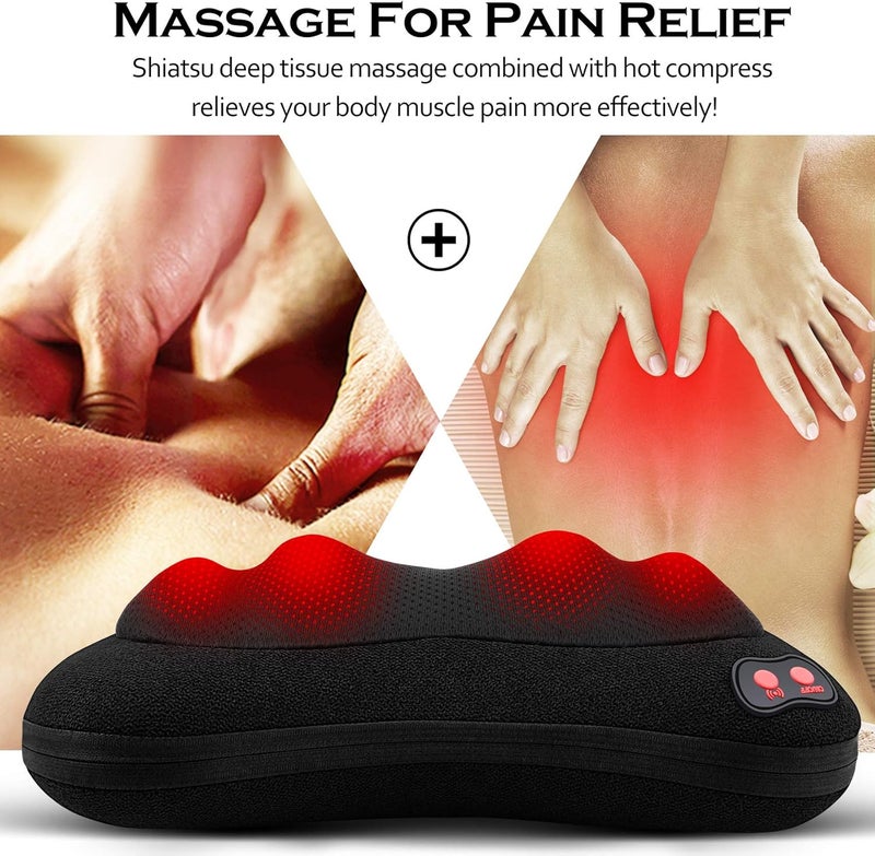 Papillon Back Massager,Shiatsu Neck Massager for Pain Relief,Electric Shoulder Foot Massage Pillow with Heat,Gifts for Mothers Day,Christmas Gifts for Women/Men,Deep Tissue Kneading for Waist,Legs - Image 3
