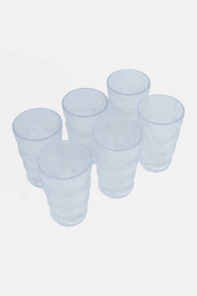 Muy Mucho Glazed 6 Pieces Glass 300 ml, Transparent