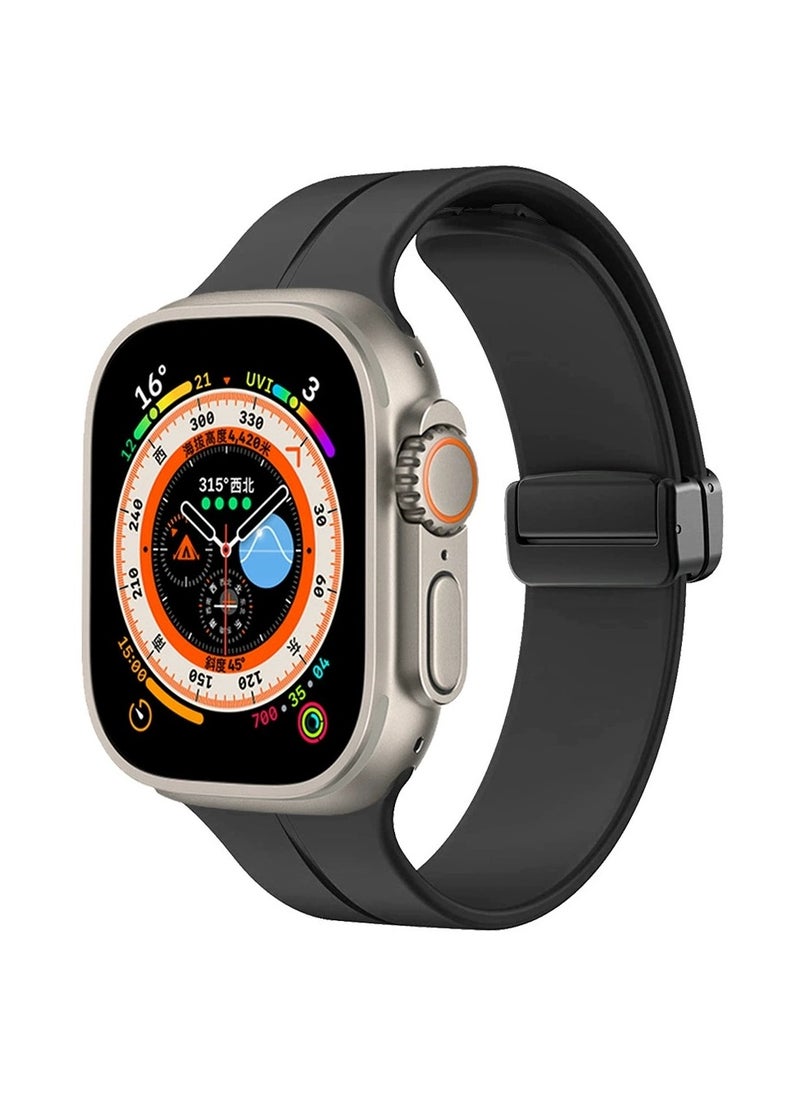 Youque 2 Pack Soft Silicone Strap for Apple Watch Series 10, Compatible with Apple Watch Ultra 2/Ultra, Series10/9/8/SE 2nd Gen/7/SE/6/5/4/3/2/1, Compatible with 49/46/45/44/42mm Band  - Image 3