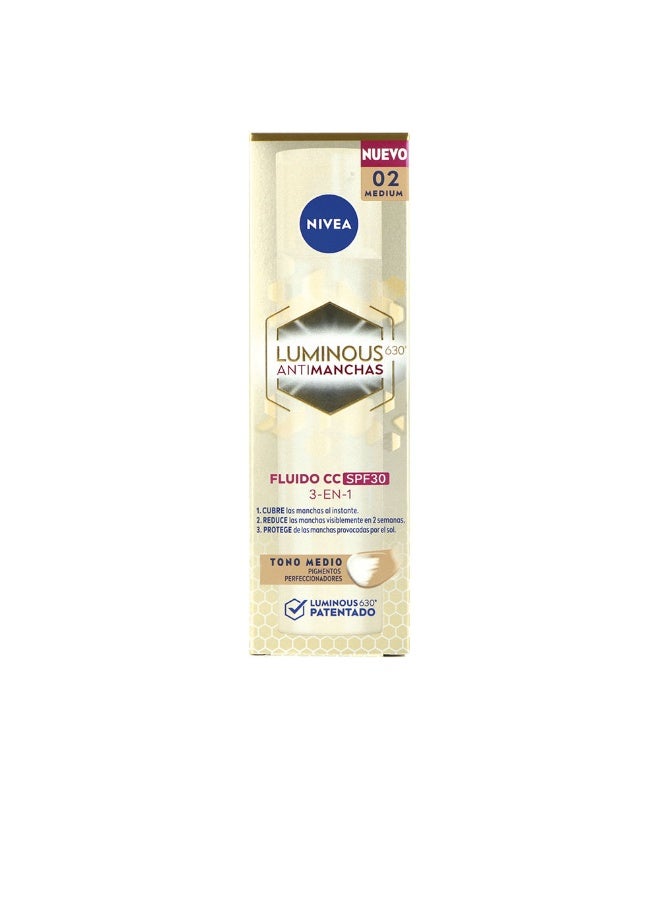 Nivea Luminous 630º Anti Stain CC Fluid SPF30 Medium Tone 40ml