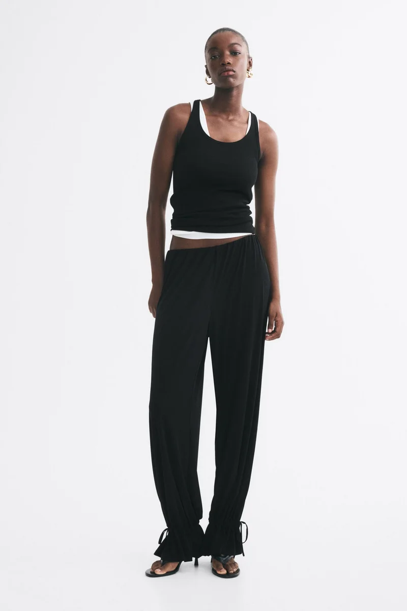 H&M Tie-detail balloon trousers