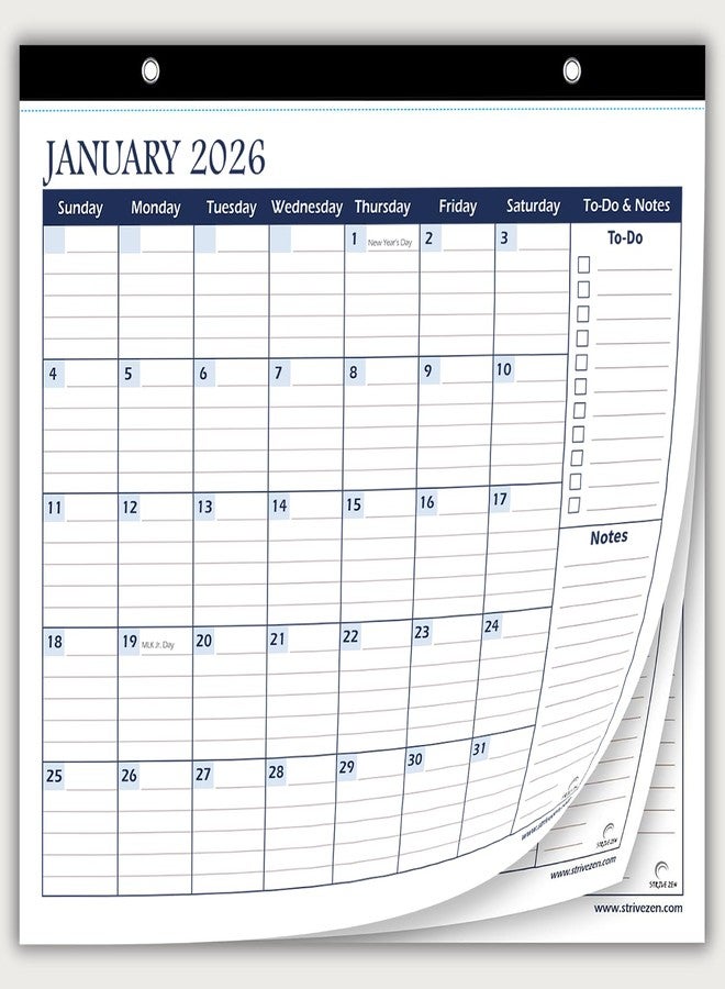 STRIVE ZEN 2026 2027 Refrigerator Calendar by StriveZen, Magnetic, Monthly, January 2026 -December 2027, Strong Magnets for Fridge, 10x10 Inch, Academic, Teacher, Busy Mom, Home-Office, Minimalist, 24 months - Image 1