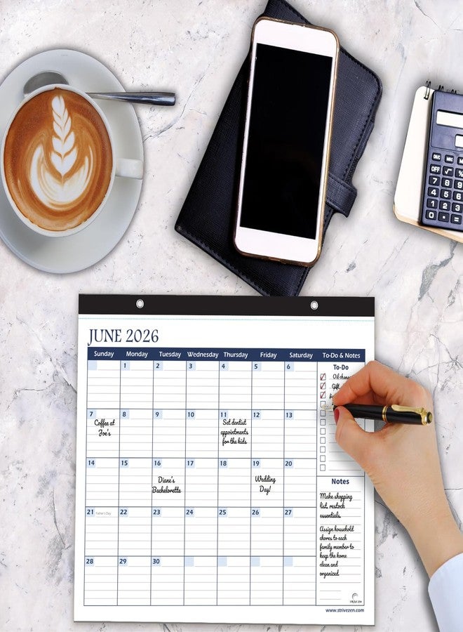 STRIVE ZEN 2026 2027 Refrigerator Calendar by StriveZen, Magnetic, Monthly, January 2026 -December 2027, Strong Magnets for Fridge, 10x10 Inch, Academic, Teacher, Busy Mom, Home-Office, Minimalist, 24 months - Image 5