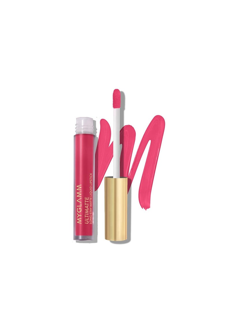 MyGlamm Ultimatte Long Stay Matte Liquid Lipstick Pink Stunner - Image 1