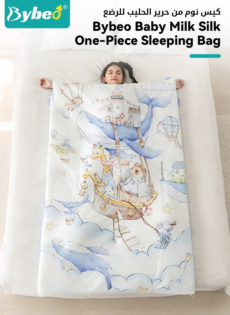 Bybeo 2-In-1 Baby Sleeping Bag & Quilt for Toddlers, Wearable Kids Blanket, Kids Sleep Sack, Toddler Milk Silk Quilt for Boys and Girls 0-8 Years Old, Machine Washable - Image 2
