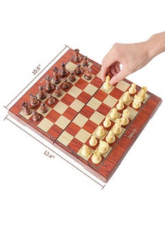 Folding Magnetic Travel Chess Set With 2 Portable Bags For Pieces Storage, Lightweight For Easy Carrying (12.4 X 10.6 Inches), Gift For Chess Lovers And Learners - pzsku/ZAD6FD3BFE479003115E5Z/45/_/1651722925/fef754b7-6466-4e65-bc64-dba5bdb9ac27