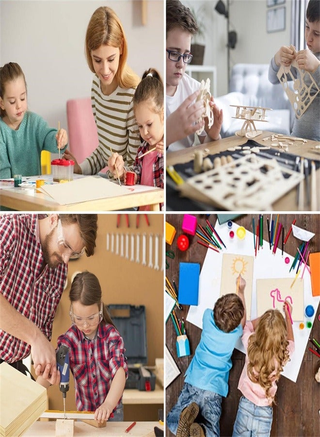 Basswood Sheets for Crafts, 8 Pack Unfinished Wood Pieces Wood Sheets Plywood Sheets with Smooth Surfaces - Crafts Wood Perfect for Architectural Models Laser Cutting Sawing, Drawing Painting - Image 4