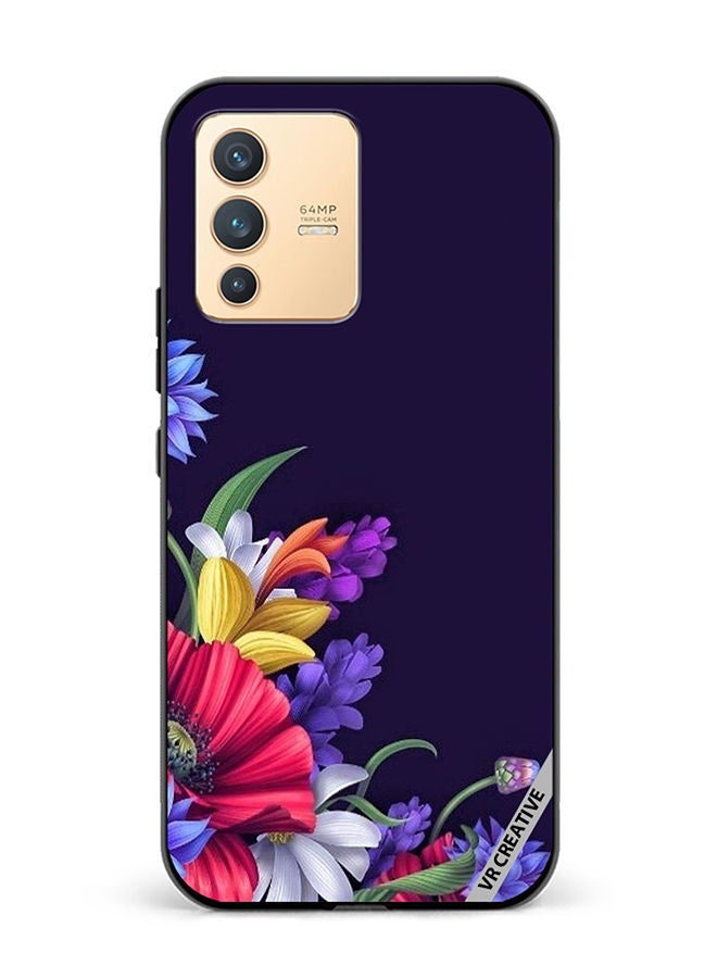 VR CREATIVE Protective Case Cover For Vivo V23 5G Flower Design Multicolour - Image 1