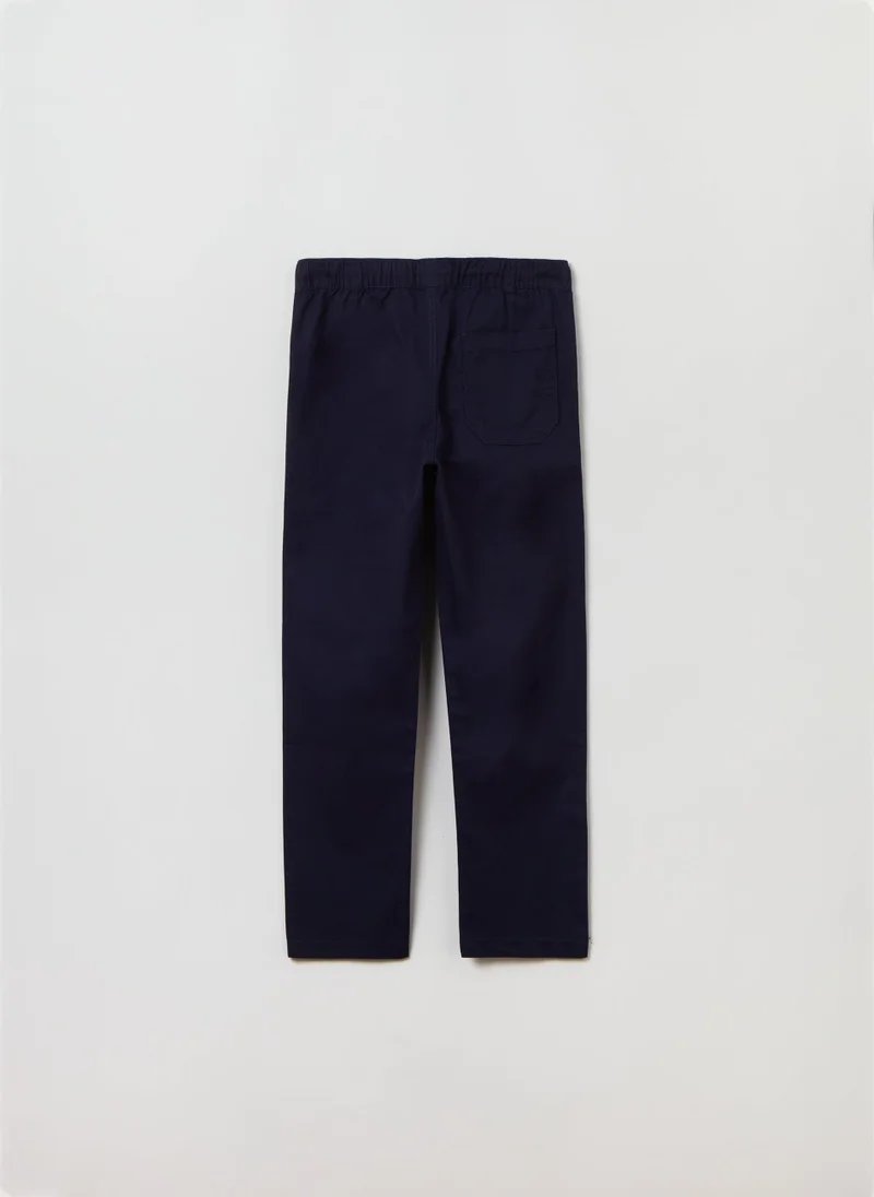 Ovs Jogger Trousers In Cotton With Drawstring