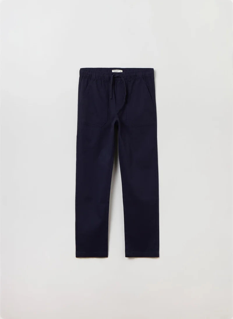 Ovs Jogger Trousers In Cotton With Drawstring