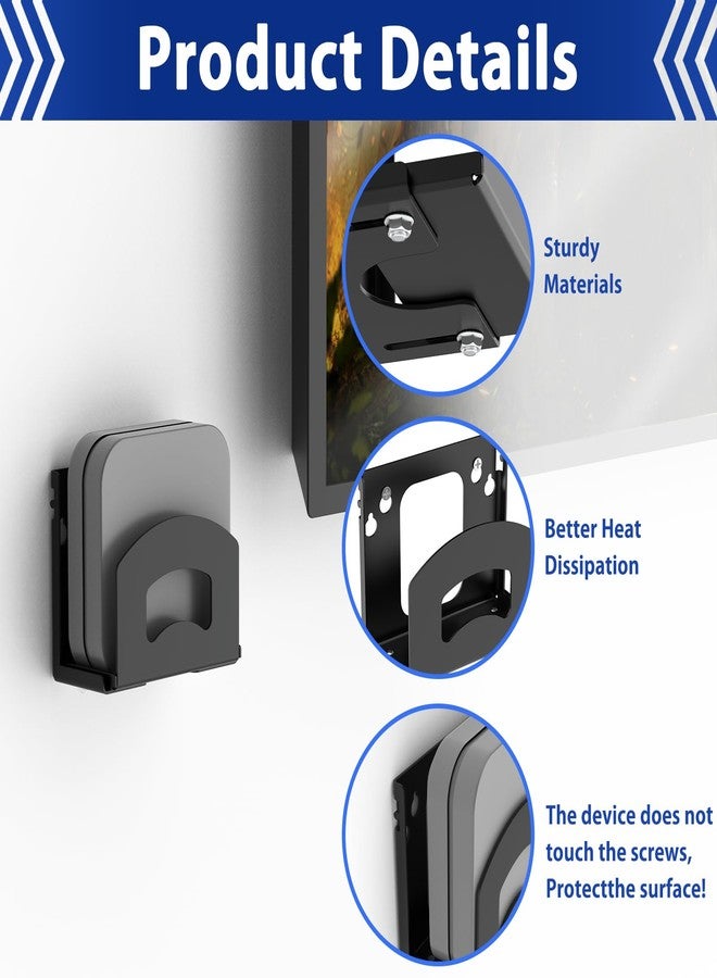YanTuo 2 Pcs Cable Box Mount, Adjustable Wall Mount Holder for Small Wide Devices, Like Streaming Media Devices, DVD Players and Boxes - Image 3