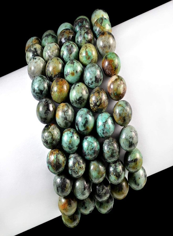 AD Beads Natural Gemstone Round Beads Stretch Bracelet Healing Reiki 10mm (African Turquoise) - Image 3