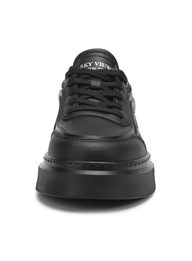 سكاي فيو حذاء رجالي كاجوال من SKY VIEW مصنوع من الألياف الدقيقة غير القابلة للانزلاق برباط سميك ومبطن وخفيف الوزن للمشي من الأسفل - Image 4