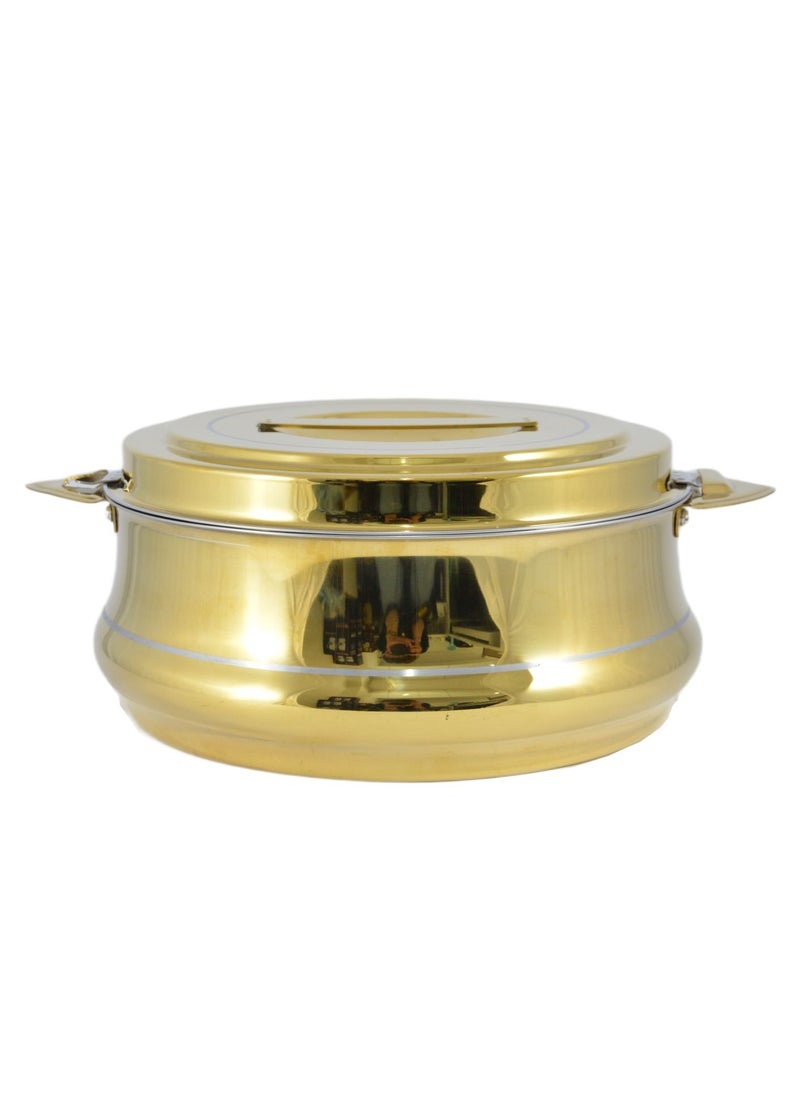 Homemaker Riyadh Hotpot 3500ml Capacity - Unique Locking Lid - High Quality Stainless Steel - Gold & Silver Line  - Image 3