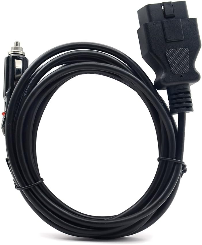 VSTM Store كابل إمداد الطاقة الطارئ لوحدة التحكم الإلكترونية للمركبة OBD II مع مشبك تمساح (3 أمتار) ومأخذ تمديد طاقة ولاعة السجائر 12 فولت لبطارية السيارة - Image 3