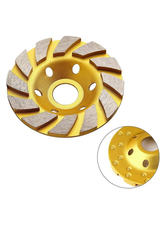 sansheng 2 Pack Concrete Grinding Wheel 4 Inch Concrete Turbo Diamond Grinding Cup Wheel 12 Segs Heavy Duty Angle Grinder Wheels for Angle Grinder