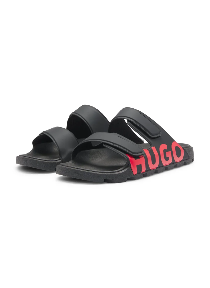 هوجو Logo sandals with double touch-closure straps