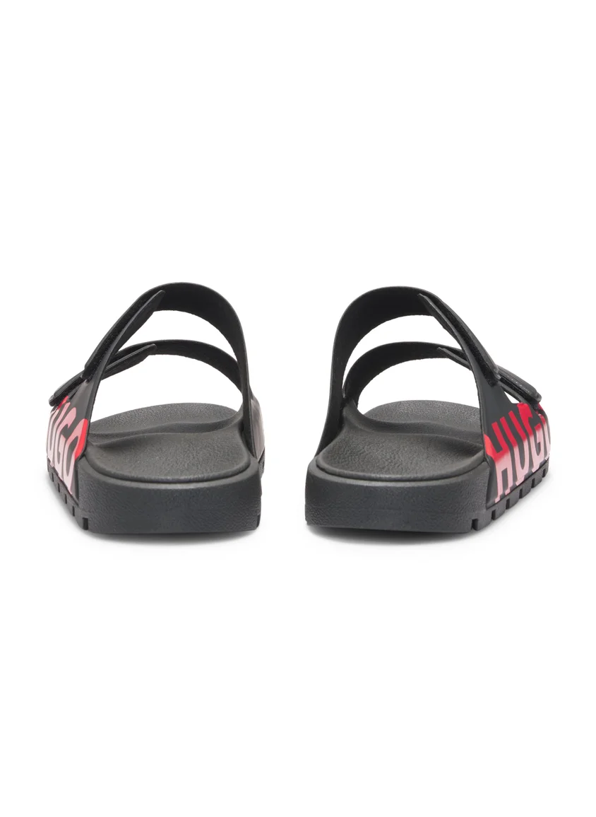 هوجو Logo sandals with double touch-closure straps