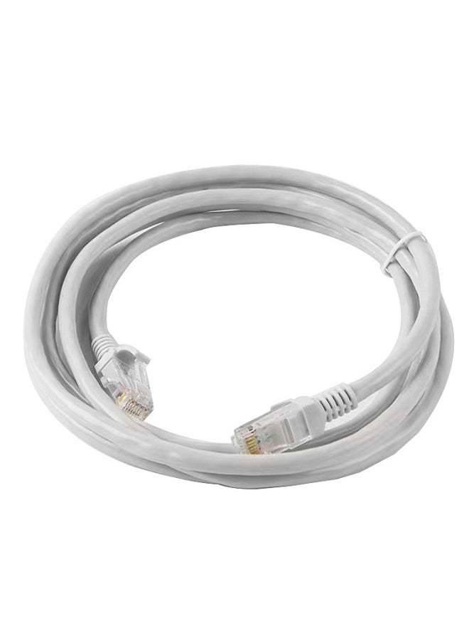 Generic Direct Sales Super Five Computer Network Jumper Finished Crystal Head Network Cable 1 M 2 3 5 10-50 M-Color:Ultra-five White Copper-clad Aluminum-Line Length:50 M  - Image 1