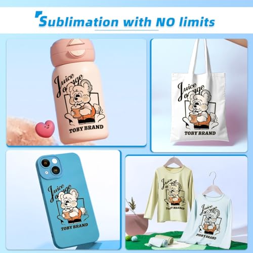 Poschink F570 Sublimation Ink, T49M Sublimation Ink Refill Bottles for EPSON SureColor SC F570 F170 Dye Sub Printers - Black, Cyan, Magenta, Yellow - 140ml/bottle - Image 4