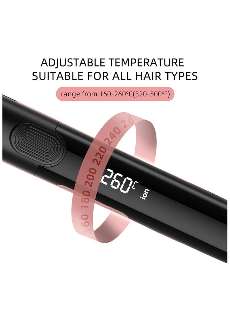 Hair Straightener and Curler 2 in 1 Professional Ceramic Ionic Dual Voltage Flat Iron with Negative Ions for Less Frizz, Shinier and Smoother Hair - Image 2