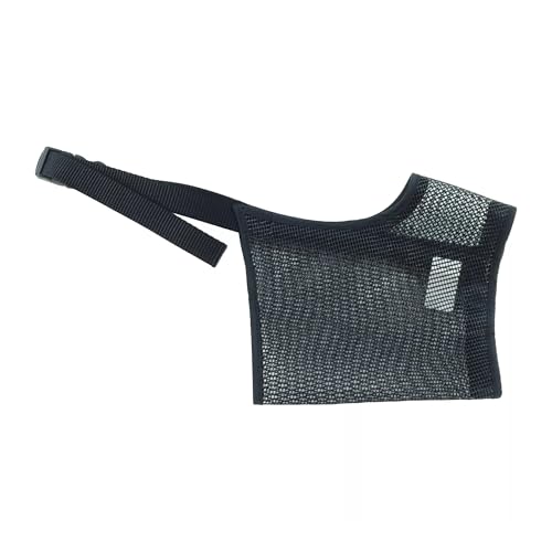 Coastal Pet Best Fit Adjustable Mesh Dog Muzzle - Soft Muzzle for Grooming Dogs with Open Front Design - Gentle, Durable Mesh for Temporary Muzzling - Black, 7" - Image 1