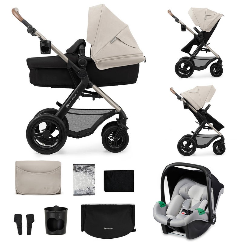 Kinderkraft Travel System Stroller With Flip Arm Moov 2 Air 3-In-1 - Image 1