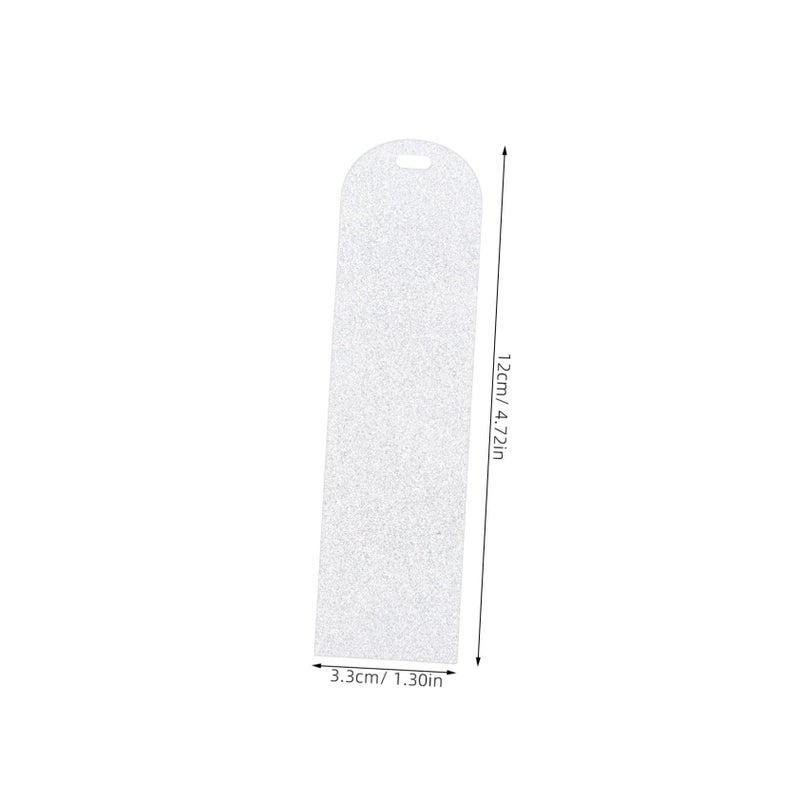 10 Unpainted Acrylic Bookmarks for Crafts Lightweight Blank Book Markers - Image 3