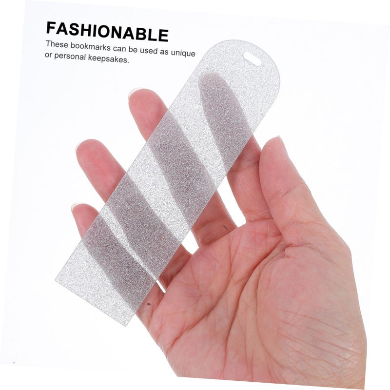 10 Unpainted Acrylic Bookmarks for Crafts Lightweight Blank Book Markers - Image 5