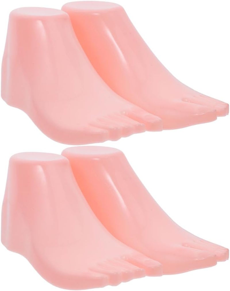 ABOOFAN 2 Pairs Plastic Female Foot Mannequin for Sock and Shoe Display, Lightweight Simulated Foot Model Stand for ’s Socks and Sandals Retail Exhibition - Image 1