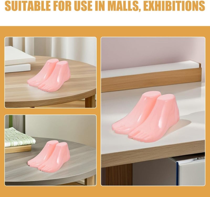 ABOOFAN 2 Pairs Plastic Female Foot Mannequin for Sock and Shoe Display, Lightweight Simulated Foot Model Stand for ’s Socks and Sandals Retail Exhibition - Image 3