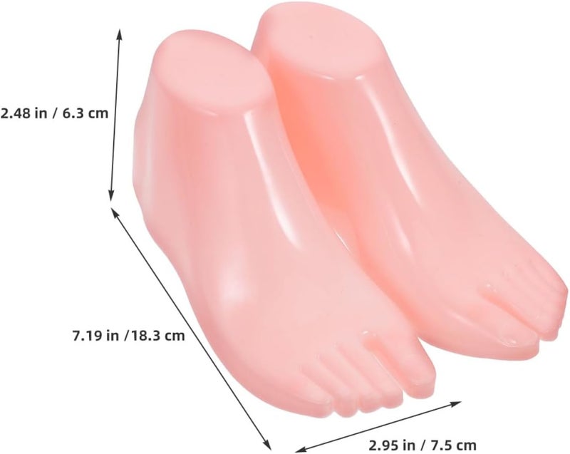 ABOOFAN 2 Pairs Plastic Female Foot Mannequin for Sock and Shoe Display, Lightweight Simulated Foot Model Stand for ’s Socks and Sandals Retail Exhibition - Image 2