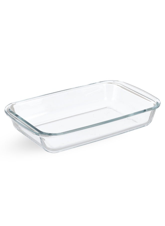 Oven Roaster set, 3 pieces(S/M/L) , Rectangular, Tempered Glass - Transparent - Image 2