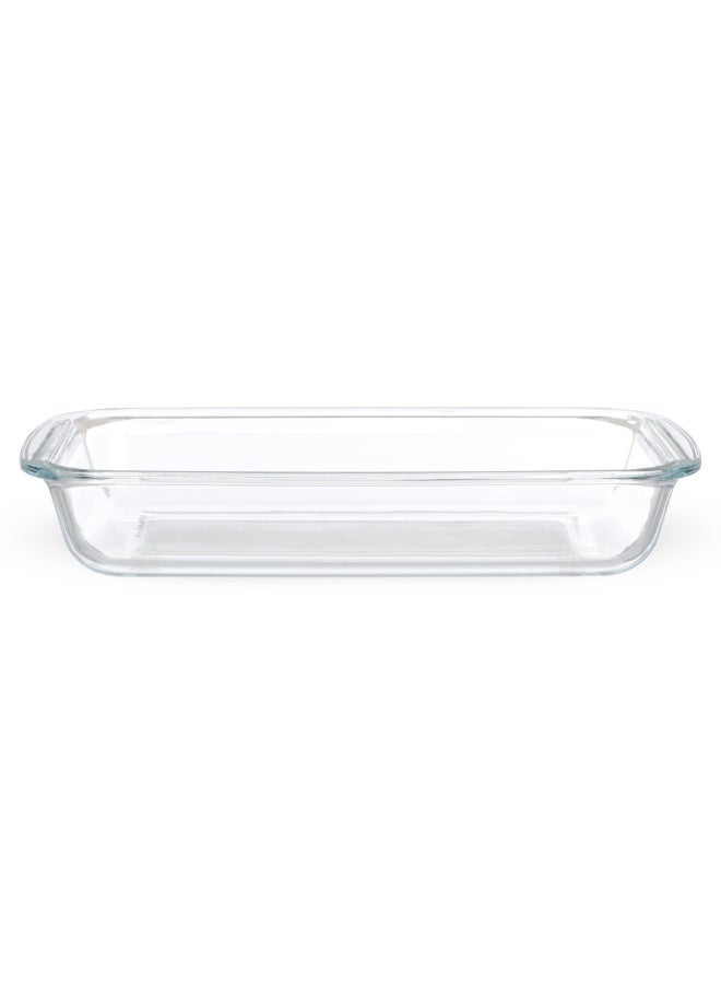 Oven Roaster set, 3 pieces(S/M/L) , Rectangular, Tempered Glass - Transparent - Image 3