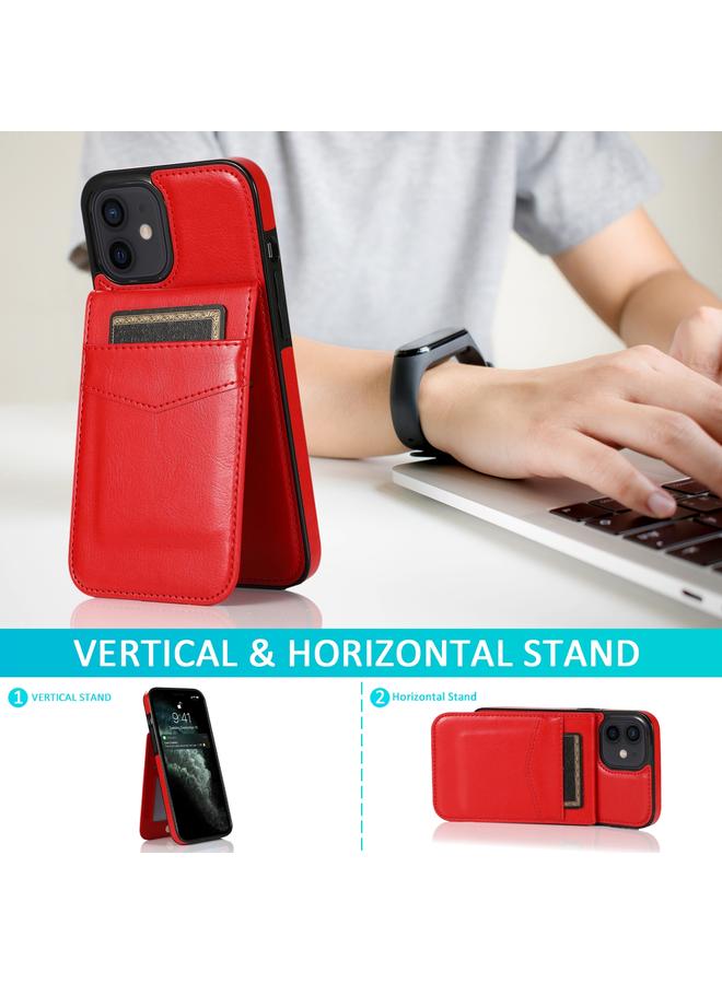 S-TOP Case For iPhone 12 mini Solid Color PC + TPU Protective Case with Holder & Card Slots - Image 4