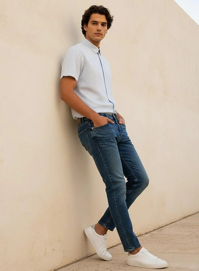 Splash FAV BLUE Men Slim Fit Mid Rise Jeans for Men | Best Price UAE