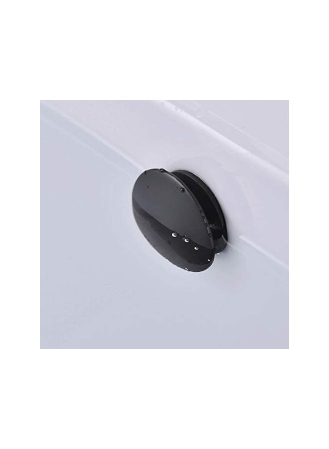 The Bros Solid Brass Sink Overflow Cap Round Hole Cover for Bathroom Basin, Matte Black Finished - Image 3