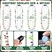 Traplace Christmas Party Accessories 12PCS Christmas Light Necklace Christmas Favors Colorful Bulbs 3 Modes Light Up Christmas Necklace Santa Claus Christmas Trees Snowmen Christmas Necklaces Adults - Image 4