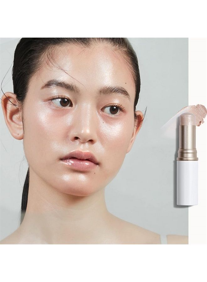 hince True Dimension Radiance Balm 10g (LIGHT) - Natural Shimmer Glow Face Highlighter, Transparent Color Tones, Brighten Skin Tone, Slim Fitting Texture, Blush, Eye Shadow Multi Makeup Stick