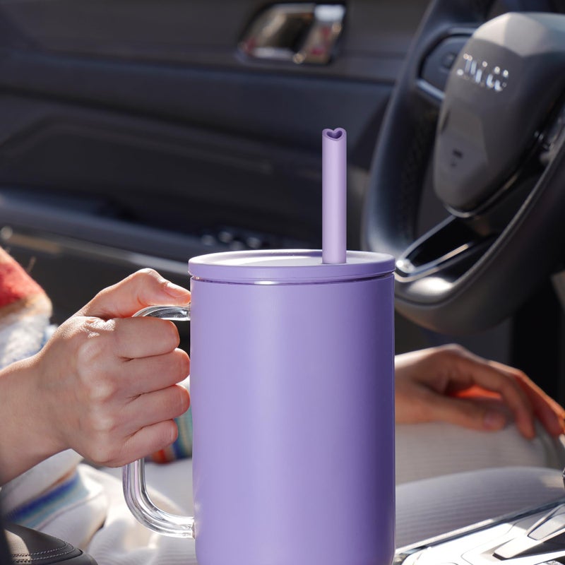 Tomorotec 15PCS Heart Shaped Silicone Straws Fit for Stanley 40oz 30oz 20oz Tumbler, 12.2 Inch Reusable Silicone Drinking Straws Fit for Stanley Cups, Customizable for Various Drinkware w/ 2 Brushes - Image 5