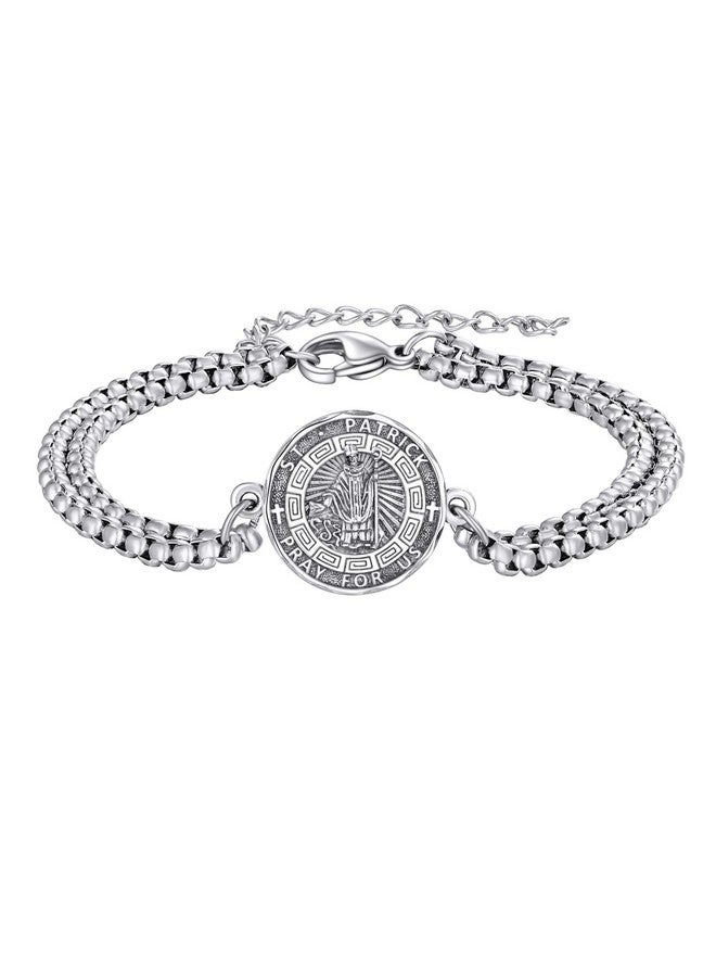 YFN Saint Patrick Bracelet Sterling Silver Religious Protector Bracelet St Patrick Jewelry Gifts For Women Men - Image 1