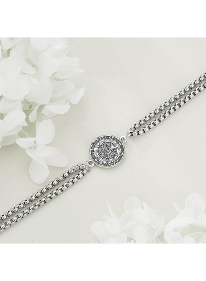 YFN Saint Patrick Bracelet Sterling Silver Religious Protector Bracelet St Patrick Jewelry Gifts For Women Men - Image 2