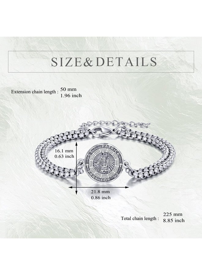 YFN Saint Patrick Bracelet Sterling Silver Religious Protector Bracelet St Patrick Jewelry Gifts For Women Men - Image 4
