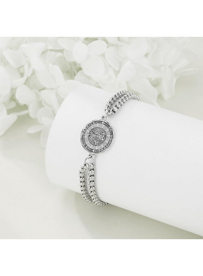 YFN Saint Patrick Bracelet Sterling Silver Religious Protector Bracelet St Patrick Jewelry Gifts For Women Men - Image 3